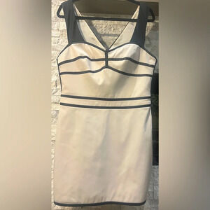 BCBGeneration Bodycon beige and black dress, size 12